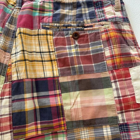 J.Crew Vintage Madras Patchwork Shorts 33 Relaxed Fit | 100% Cotton – Flawed - Picture 3 of 15